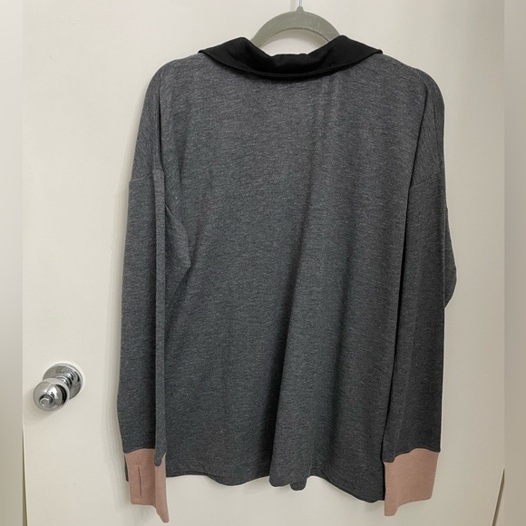 Cuddl Duds long sleeve color block polo - Picture 2 of 9